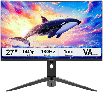 سادس KL-Whale SA-C01Q27B شاشة ألعاب منحنية 27 بوصة QHD 180Hz - أسود  للبيع في مصر من خلال Games2Egypt