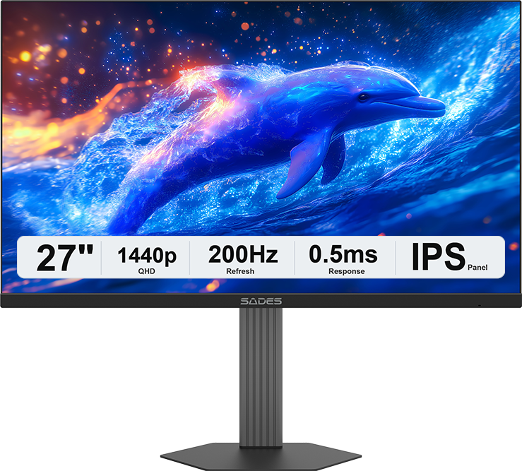 سادس BN-Dolphin SA-F01Q27 شاشة ألعاب مسطحة QHD 200Hz - أسود  للبيع في مصر من خلال Games2Egypt