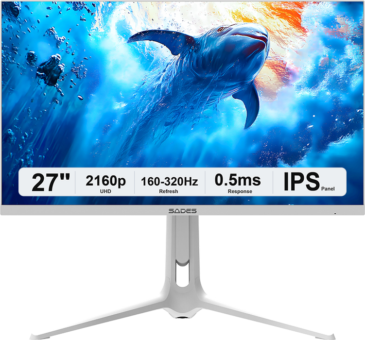 سادس RS-Dolphin SA-F01U27 شاشة ألعاب مسطحة (4K) FHD 320Hz - أبيض   للبيع في مصر من خلال Games2Egypt