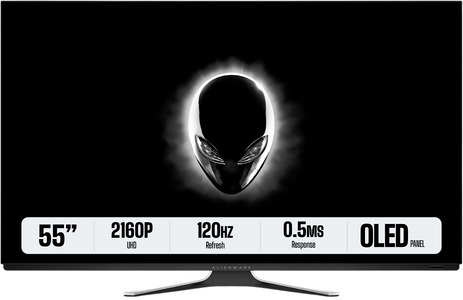 Alienware AW5520QF 4K OLED Gaming Monitor - 55 Inch  -  for sale in Egypt from Games2Egypt