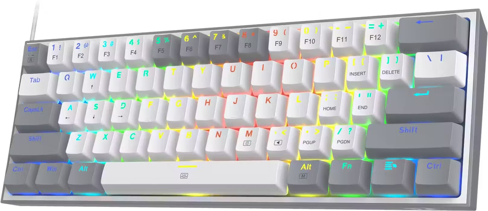 كيبورد جيمنج K617 Fizz 60% سلكي من ريدراجون سويتش أحمر - أبيض / رمادي  للبيع في مصر من خلال Games2Egypt
