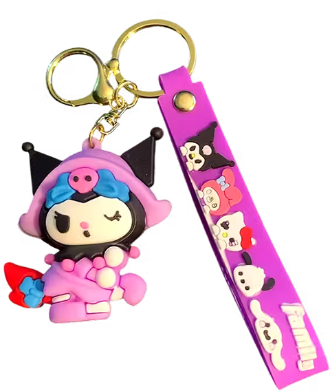 Sanrio Kuromi Cozy Hood Strap - Keychain Medal	  for sale in Egypt from Games2Egypt