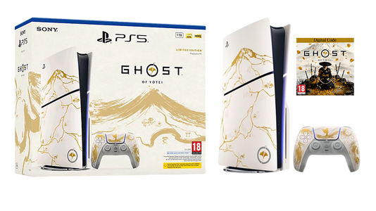 PlayStation 5 Slim Disc Edition Console – Ghost of Yotei Gold Limited Edition Bundle - 1TB - 1Y Warranty -  for sale in Egypt from Games2Egypt