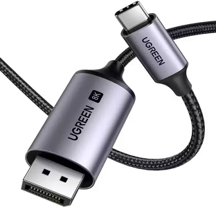 UGREEN CM556 USB-C To DisplayPort Cable 8K - 1M -  for sale in Egypt from Games2Egypt