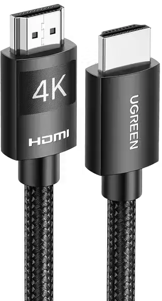 يوجرين HD119 كابل مضفر HDMI 4K بطرفين ذكر – 5 متر