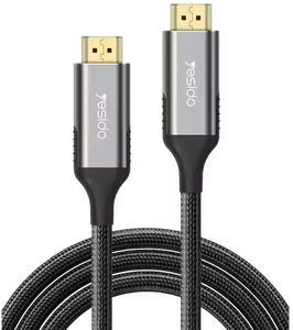 Yesido HM11 Braided HDMI 2.1 8K UHD - 1.8M - Black -  for sale in Egypt from Games2Egypt