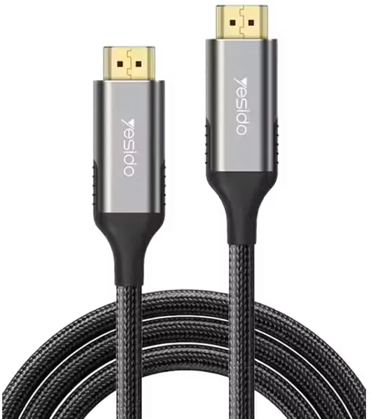 Yesido HM11 Braided HDMI 2.1 8K UHD - 1.8M - Black  for sale in Egypt from Games2Egypt