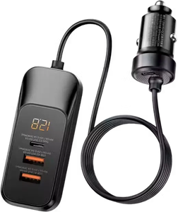 Remax RCC355 120W 4 Ports Fast Car Charger - Black -  for sale in Egypt from Games2Egypt