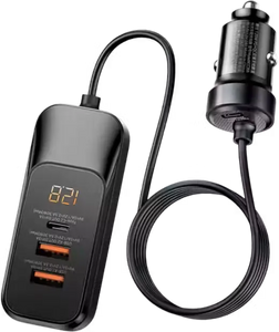 Remax RCC355 120W 4 Ports Fast Car Charger - Black  for sale in Egypt from Games2Egypt