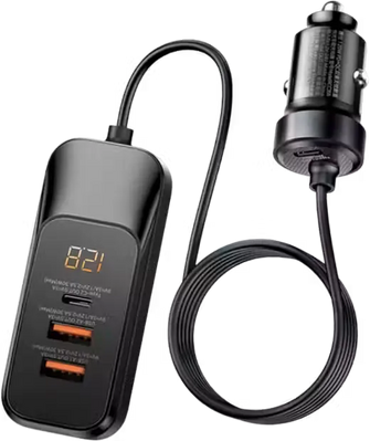 Remax RCC355 120W 4 Ports Fast Car Charger - Black