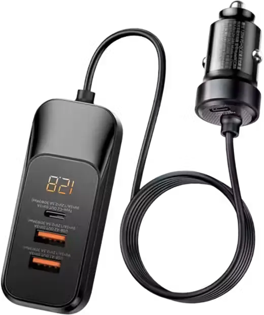 Remax RCC355 120W 4 Ports Fast Car Charger - Black  for sale in Egypt from Games2Egypt