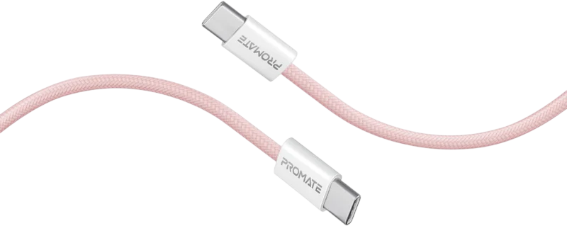 Promate EcoLine-CC200 60W Ultra-Fast USB-C cable - 2M - Pink  for sale in Egypt from Games2Egypt