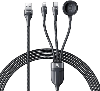 Remax RC-C169 3 in 1 Charging Cable 1.2M - Black -  for sale in Egypt from Games2Egypt