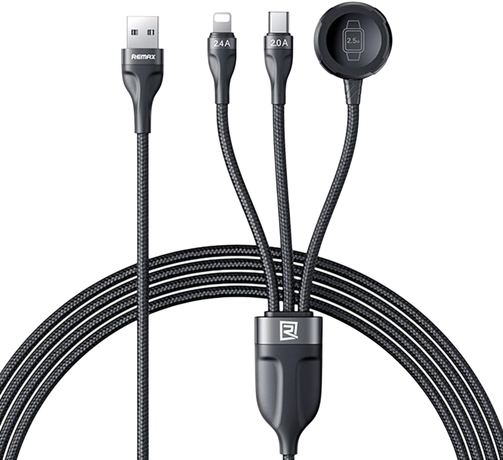 Remax RC-C169 3 in 1 Charging Cable 1.2M - Black