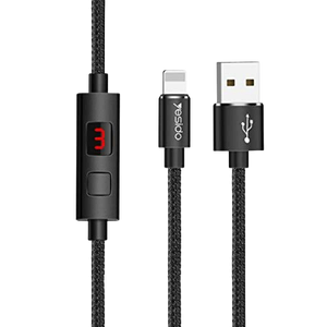 Yesido CA46 USB to Lighting Timing Cut-Off With Displayed 1.2M -  for sale in Egypt from Games2Egypt