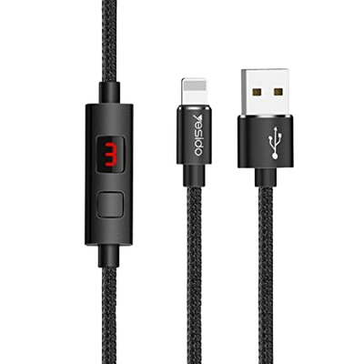 Yesido CA46 USB to Lighting Timing Cut-Off With Displayed 1.2M