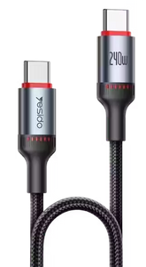 Yesido CA186 240W Type-C To Type-C Braided Data Cable 2M  for sale in Egypt from Games2Egypt