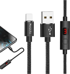 Yesido CA46 USB to Type-C Timing Cut-Off With Displayed 1.2M -  for sale in Egypt from Games2Egypt
