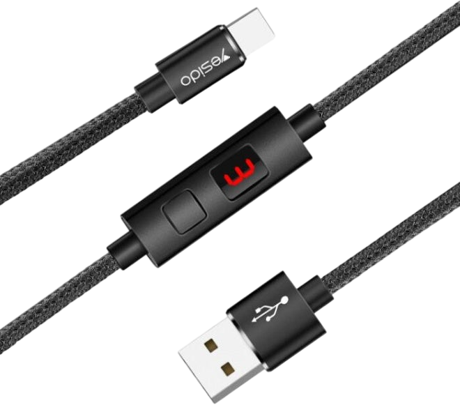 Yesido CA46 USB to Type-C Timing Cut-Off With Displayed 1.2M  for sale in Egypt from Games2Egypt