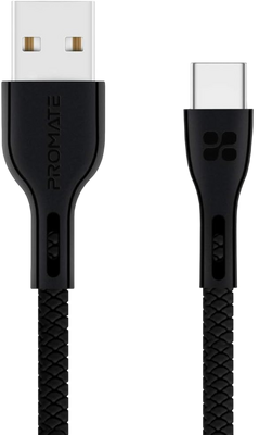Promate PowerBeam-C USB-A to USB-C Cable - 1.2M - Black