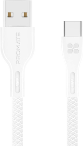 Promate PowerBeam-C USB-A to USB-C Cable - 1.2M - White -  for sale in Egypt from Games2Egypt