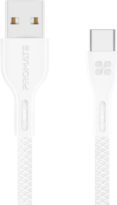 Promate PowerBeam-C USB-A to USB-C Cable - 1.2M - White