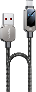 Yesido CA128C 66W USB To Type-C Cable With Power Display 1.2M