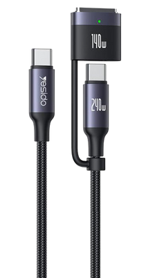 Yesido CA197 240W Fast Charging Type-C To Type-C/Magsafe 3 (Macbook) 2M