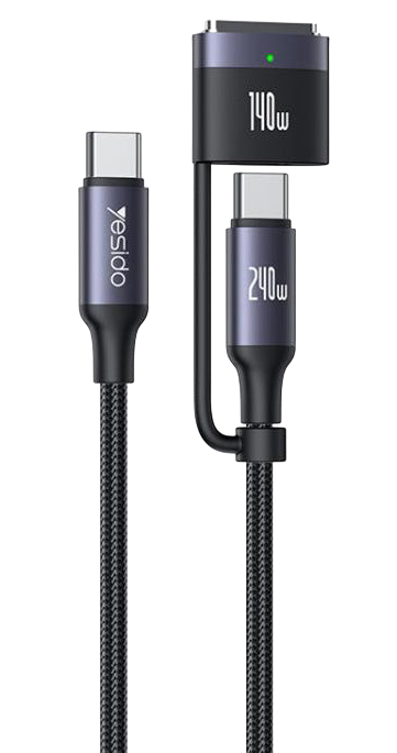Yesido CA197 240W Fast Charging Type-C To Type-C/Magsafe 3 (Macbook) 2M  for sale in Egypt from Games2Egypt