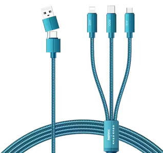 Remax RC-C012 100W 3 IN 2 Multi-Function Cable - Green -  for sale in Egypt from Games2Egypt
