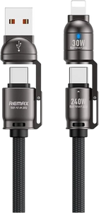 REMAX C1 240W 4 in 1 Fast Multi-Charging Cable 1.2M - Black  for sale in Egypt from Games2Egypt
