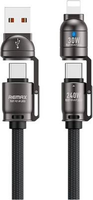REMAX C1 240W 4 in 1 Fast Multi-Charging Cable 1.2M - Black