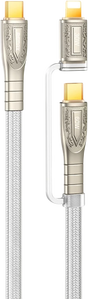 Remax RC-C165 60W Fast Charging Cable USB-C & Lighting 1.2M - Silver -  for sale in Egypt from Games2Egypt