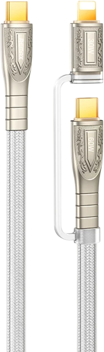 Remax RC-C165 60W Fast Charging Cable USB-C & Lighting 1.2M - Silver