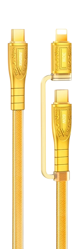 Remax RC-C165 60W Fast Charging Cable USB-C & Lighting 1.2M - Gold