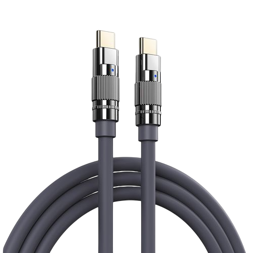 Remax RC-C055 Type-C To Type-C Data Cable 1.2M - Grey  for sale in Egypt from Games2Egypt