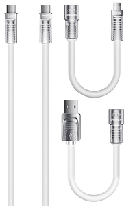 Remax RC-C168 4-in-1 60W Fast Charging Cable 1.5M - White  for sale in Egypt from Games2Egypt