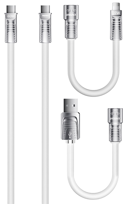 Remax RC-C168 4-in-1 60W Fast Charging Cable 1.5M - White  for sale in Egypt from Games2Egypt