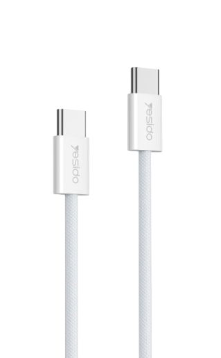 Yesido CA164 Fast Charging Type-C to Type-C Cable, PD 60W - 2M  for sale in Egypt from Games2Egypt