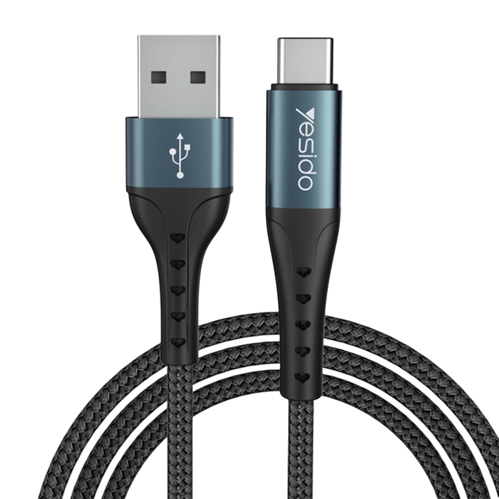 Yesido CA62 Aluminum Aloy USB to Type-C Braided Data Cable - 1.2M  for sale in Egypt from Games2Egypt