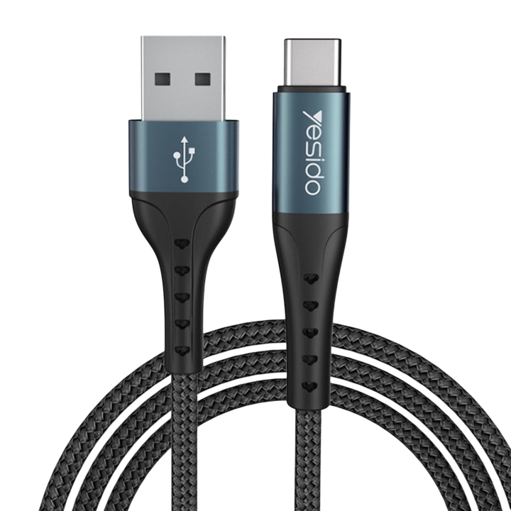 Yesido CA62 Aluminum Aloy USB to Type-C Braided Data Cable - 1.2M