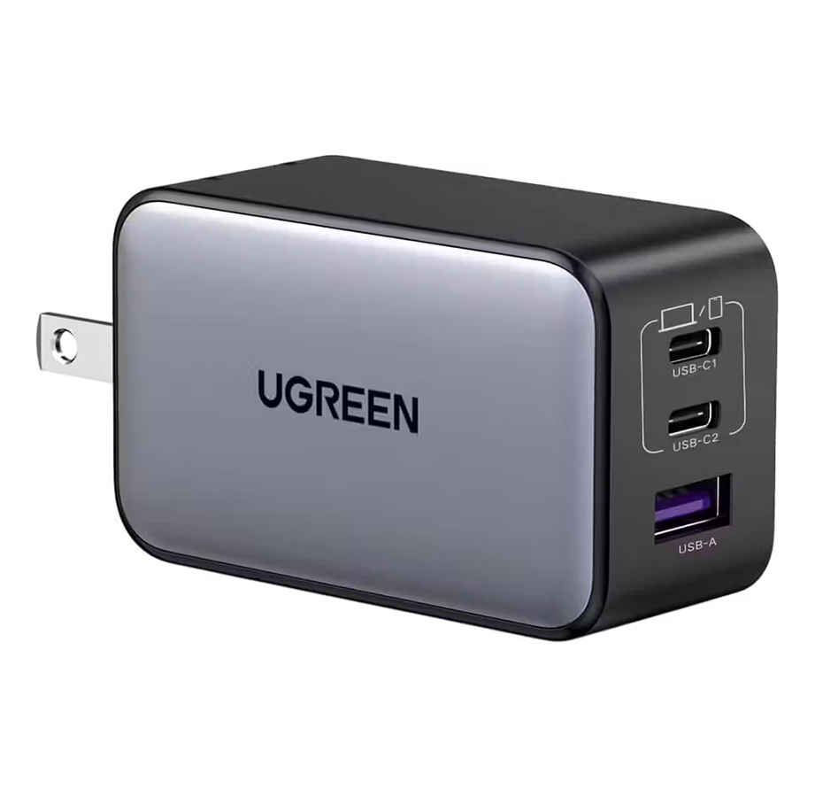 UGREEN CD244 65W Fast Charger 1-USB-A & 2-USB-C With USB-C Cable - Black
