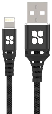 Promate Nervelink-I2 Tensile Power and Data USB to Lightning Cable - 2M - Black