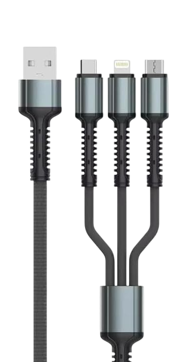 LDNIO LC93 Fast Charging 3in1 Cable 1.2M - Black