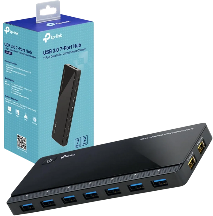 TP-Link UH720 USB 3.0 7-Port Hub with 2 Charging Ports  for sale in Egypt from Games2Egypt