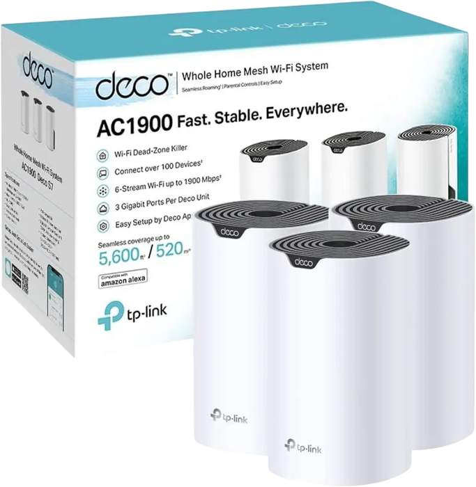 TP-Link Deco S7 AC1900 Whole Home Mesh Wi-Fi System - 3-Pack  for sale in Egypt from Games2Egypt