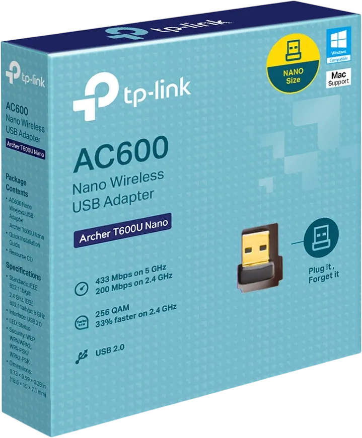تي بي-لينك أرشر T600U نانو – محوّل واي فاي يو إس بي اي سي 600 – صورة 2