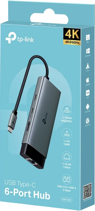 TP-Link UH6120C USB-C 6-in-1 Hub  for sale in Egypt from Games2Egypt