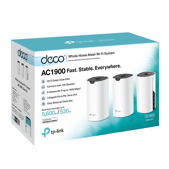 TP-Link Deco S7 AC1900 Whole Home Mesh Wi-Fi System - 3-Pack  for sale in Egypt from Games2Egypt