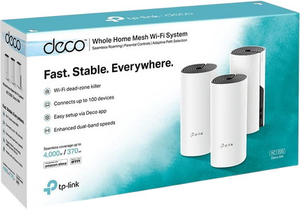 TP-Link Deco M4 AC1200 Whole Home Mesh Wi-Fi System - 3-Pack  for sale in Egypt from Games2Egypt